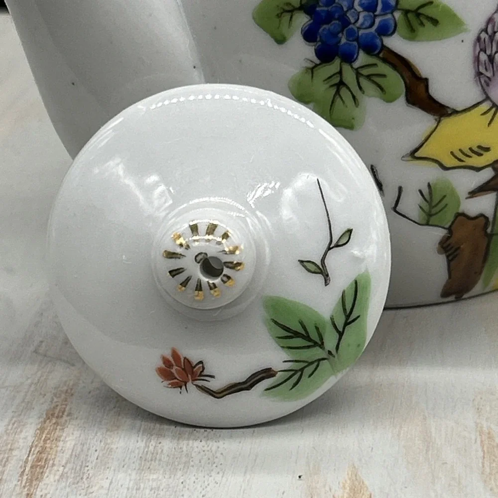 Floral Lowestoft Hand Painted Japan Teapot